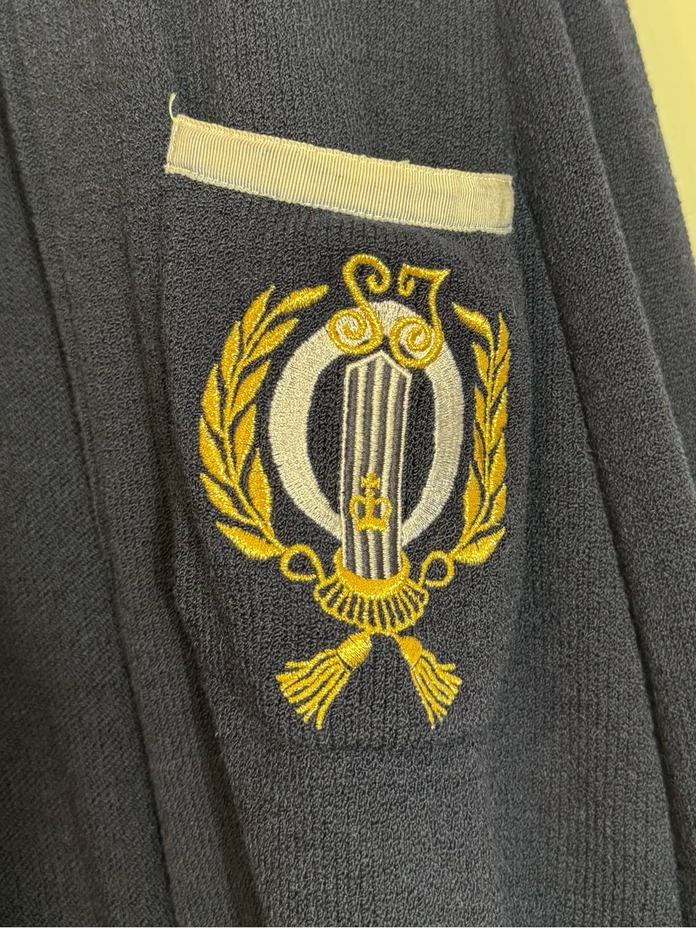 St John Crested Nautical Navy Zip Up Jacket Santana Knit Vintage USA Small - Picture 5 of 12